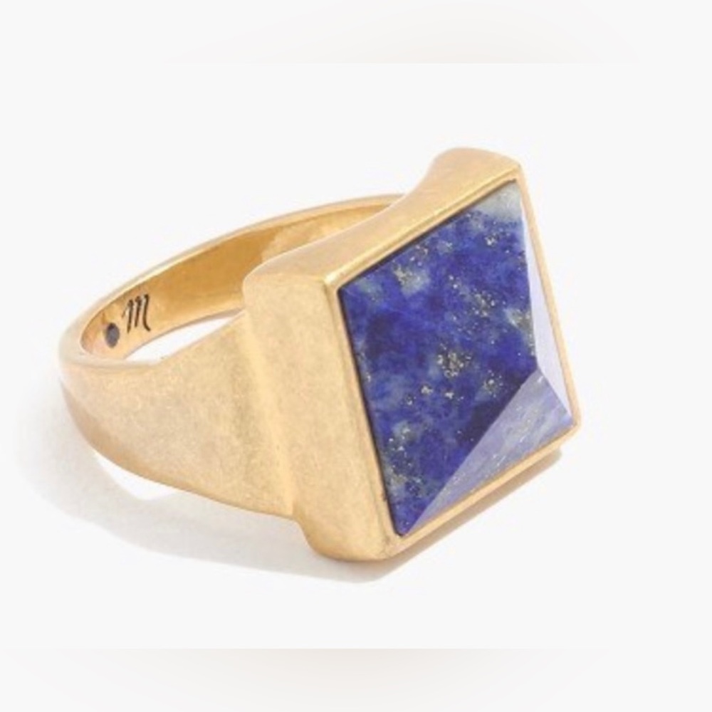 Madewell Lapis Lazuli Skystone Pyramid Ring